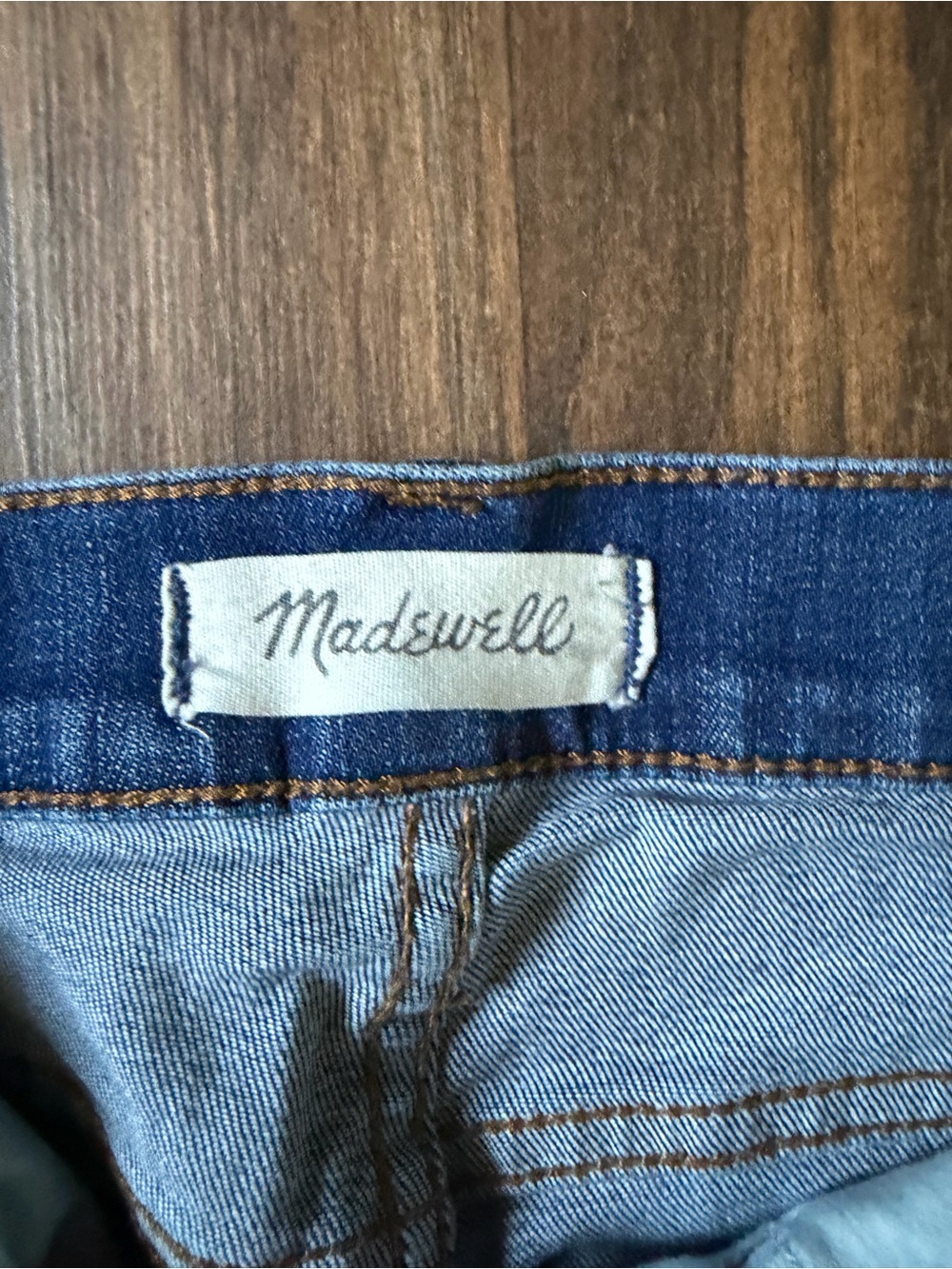 Madewell Two-Tone Denim Waistband Jeans - Blue